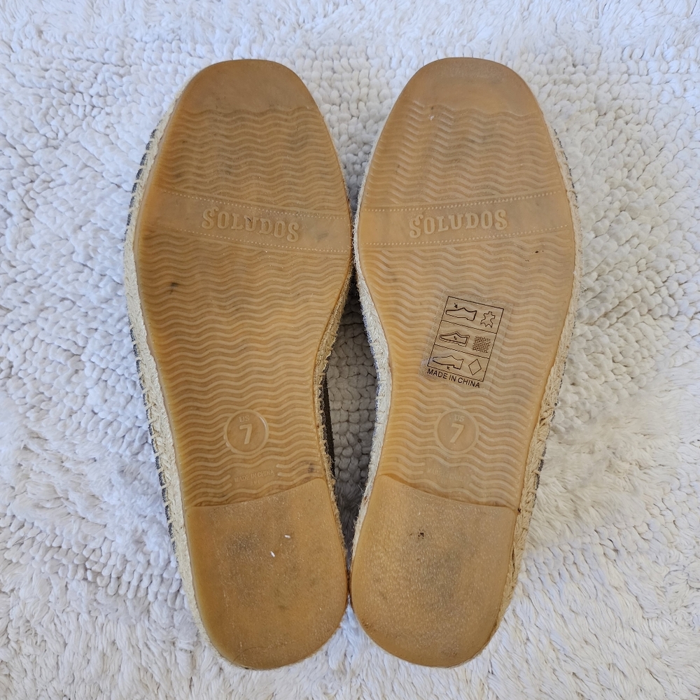 Soludos grey suede slip-on flat espadrilles shoes US 7 New - Picture 8 of 9